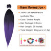 Picture of Pre Stretched Braiding Hair, 20 inch Braiding Hair, 8 Packs Soft Yaki Texture,No Itch, Hot Water Setting Synthetic Hair Extensions for Braids (20in,1B/Purple)