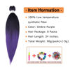 Picture of Pre Stretched Braiding Hair, 24 inch Braiding Hair, 8 Packs Soft Yaki Texture,No Itch, Hot Water Setting Synthetic Hair Extensions for Braids (24in,1B/Purple)