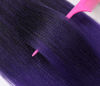 Picture of Purple Braiding Hair Pre Stretched 14 inch 3 Packs Kids Braiding Hair Soft Yaki Texture,No Itch, Hot Water Setting Synthetic Hair Extensions for Braids (14in,1B/Purple)