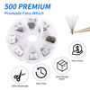 Picture of Volume Lash Extensions 10D Brown Premade Fans 500 PCS 0.07mm 9-16mm Mixed C/D Curl Short Stem Premade Volume Eyelash Extensions Pointed Base Fans by WENDY LASHES (500PCS-10D-0.07-D, 9-16mm MIXED)