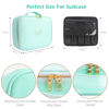 Picture of MOMIRA Travel Makeup Bag Cosmetic Bag Makeup Organizer Bag with Large Lighted Mirror 3 Color Scenarios Adjustable Brightness, Waterproof Makeup Travel Case, Large Makeup Train Case Toiletry Gift