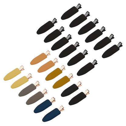 Picture of minihope 24 Pieces Hair Clips - Dent-Free Soft Clips for Women and Girls, Including Harry Josh Clips (Morandi & Black)