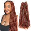 Picture of The BOHOBABE Pre-twisted Passion Twist Crochet Hair 24 Inch Pre-looped Long Crochet Passion Twist Braiding Hair 8 Packs Soft Bohemian Twists (350#)