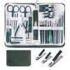 Picture of WOAMA Manicure Set Nail Clippers 30-Piece Pedicure Kit Manicure Tools Nail Manicure Kit with Green Travel Case for Home, Workplace, Gift, Beauty Salon