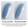 Picture of Imtiti Pearl Gel Nail Polish,0.5 Fl Oz Sky Blue Glitter Drawing Gel Polish Shell Thread Shimmer Mermaid Nail Gel Polish Soak Off UV LED for Home DIY Nail Art Manicure Salon