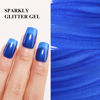 Picture of Imtiti Pearl Gel Nail Polish, 0.5 Fl Oz Deep Blue Glitter Gel Polish Soak Off LED UV Shimmer Mermaid Pearlescent Nail Gel Polish DIY Nail Art Starter Manicure Salon Gel Nail Polish Kit