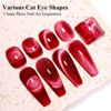 Picture of Imtiti Cat Eye Gel Nail Polish, 15ml Blood Red Crystal Glitter Cat Eye Gel Polish With Magnet Magnetic Gel Nail Polish Holographic Galaxy Sparkly Soak Off UV Led Manicure Nail Salon Kit