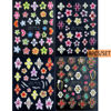 Picture of Fcozpjk Flower Nail Stickers 5D Embossed Lily Flower Stickers for Nails Hibiscus Self Adhesive Floral Nail Decals Gold Flower Nail Charms Vacation Nail Design Pegatinas para Uñas 4 Sheet