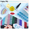 Picture of 6100Pcs Resin Rhinestones for Crafting with 2Pcs 10ml B7000 Jewelry Glue, 1 Box Flatback Crystals Diomand (Indicolite) for Bedazzling Crafts DIY Nail Art Makeup，Non Hotfix Gems for Clothing Shoes