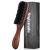 Picture of Nylon Hair Brush for Men, Mens Hair Brush for Thick & Fine Hair, Slick Back Hair Brush with Stiff Bristles & Wooden Walnut Handle for Smoothing, Detangling & Styling, Beard Brush for Combing