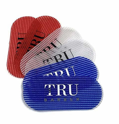 Picture of TRU BARBER HAIR GRIPPERS 3 COLORS BUNDLE PACK 6 PCS for Men and Women - Salon and Barber, Hair Clips for Styling, Hair holder Grips (Red/White/Blue)