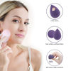 Picture of 5 Pcs Makeup Sponges Set - 4 Beauty sponges Blending Blenders with 1 Holder and Egg Case, Flawless for Cream, Powder and Liquid (Purple)