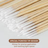 Picture of 400PCS Pointed Cotton Swabs with Storage Case - Precision Tip Cotton Swabs with Wooden Sticks - Microblading Cotton Swab 4 inch - Cotton Swabs for Makeup, Tattoo Permanent Supplies