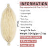 Picture of 8 Packs Blond Springy Afro Twist Hair 16 Inch Pre-Separated Spring Twist Crochet Braids Hair For Soft Faux Locs Synthetic Marley Twist Braiding Hair Extension For Women (10 Strands/Pack,613#)
