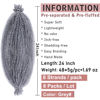 Picture of 24 Inch Soft Springy Afro Twsit hair 8 Packs Pre-Separated Spring Twist Hair For Distressed Locs Marley Twist Crochet Braiding Hair Synthetic Hair Extension For Black Women (8 Strands/Pack,grey#)