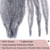 Picture of 24 Inch Soft Springy Afro Twsit hair 8 Packs Pre-Separated Spring Twist Hair For Distressed Locs Marley Twist Crochet Braiding Hair Synthetic Hair Extension For Black Women (8 Strands/Pack,grey#)