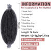 Picture of 8 Packs Pre Separated Springy Afro Twist Hair 16 Inch Spring Twist Hair for Faux Locs Crochet Hair Pre Fluffed Marley Twist Crochet Braiding Hair Synthetic Extensions (8 Strands/Pack,TGREY)