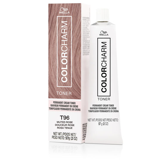 Picture of COLORCHARM Permanent Crème Toner| Free of Animal-Derivied Ingredients| Parabens Free| Gluten Free| T96 Muted Rose| 2 Fl Oz