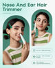 Picture of VG VOGCREST Nose Hair Trimmer for Women: Rechargeable 2 in 1 Ear Eyebrow Trimmer (Green)