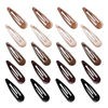 Picture of Cptots 20 PCS Metal Snap Hair Clips Water Drop No Slip Hair Barrettes for Women Small Hair Clips For Thick And Thin Fine Hair,Black Beige Gradient Brown,1.97 x 0.5 In.