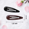 Picture of Cptots 20 PCS Metal Snap Hair Clips Water Drop No Slip Hair Barrettes for Women Small Hair Clips For Thick And Thin Fine Hair,Black Beige Gradient Brown,1.97 x 0.5 In.