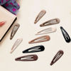 Picture of Cptots 20 PCS Metal Snap Hair Clips Water Drop No Slip Hair Barrettes for Women Small Hair Clips For Thick And Thin Fine Hair,Black Beige Gradient Brown,1.97 x 0.5 In.