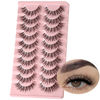 Picture of FARRED Natural Lashes Wispy False Eyelashes Fake Cat Eye Lashes Pack 10 Pairs Natural Look Lash Strips Fluffy Mink Eyelash Full Strip Lashes (C3 | 8-14MM)