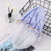 Picture of 4 Pcs Shower Caps Hat for Women and Girl, Reusable Waterproof Bath Cap Double Waterproof Layers Bird and Heart Pattern