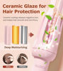 Picture of Auto Hair Curler, Automatic Curling Iron with 4 Temperature & 3 Timer, Automatic Shut-Off, Anti-Scald, Anti-Tangle Rotating Curling Wand for Hair Styling, Pink