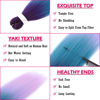 Picture of Dorsanee 3 Tone Braiding Hair Pre Stretched 24 Inch 3 Packs Braiding Hair Extensions for Box Braids Twists Locs Hair Soft Yaki Texture Hot Water Setting (#Purple/Lake Blue/Light Purple)