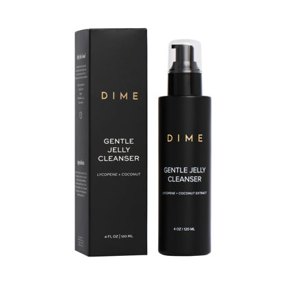 Picture of DIME Beauty Gentle Jelly Cleanser, Hydrating Facial Cleanser and Makeup Remover with Vitamin E, Sensitive Skin Face Wash, 4 oz / 120 ml