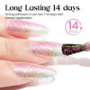 Picture of MIZHSE Nail Polish: 15Ml Mermaid Pearl Nail Polish Pink Aurora Sequins Effect Nail Polish, Fingernail and Toenail Polish Glossy Long Lasting Nail Polish Trendy DIY at Home Nail Gift Spree