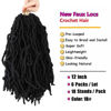 Picture of Layashow Short Soft Locs Crochet Hair Pre Looped 6 Packs 12 Inch Faux Locs Crochet Braids Goddess Curl Wavy Locs Crochet Hair for Women (12 Inch(Pack of 6),1B)