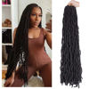Picture of 6 Packs 30 Inch Faux Locs Crochet Hair Prelooped Soft Locs Crochet Braids Wavy Goddess Loc hair for Black Women (30 Inch (Pack of 6), 4#)