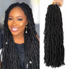 Picture of 24 Inch Faux Locs Crochet Hair Pre Looped 6 Packs Soft Locs Crochet Braids Goddess Locs Dreadlocs Synthetic Hair For Black Women (24 Inch (Pack of 6), 2#)