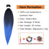 Picture of Pre-Stretched Braiding Hair, 20 inch Braiding Hair 8 Packs Ombre Black to Blue Professional Soft Yaki Texture, No Itch, Hot Water Setting Hair Extensions for Braids (20in,1B/Blue)
