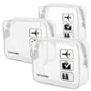 Picture of Lermende 3pcs TSA Approved Toiletry Bag For Women, Travel Toiletry Bag for Men, Airport Carry On Small Clear Toiletry Bag Cosmetic bag For Travel Toiletries - Clear