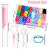 Picture of 2000 Pcs Elastic Hair Rubber Bands for Girls, 24 Colors Small Girl Hair Ties Baby Hair Ties Elastic Rubber Bands with Hair Loop Styling Tool Hair Accessories for Toddler Baby Girl Hair