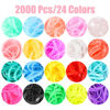 Picture of 2000 Pcs Elastic Hair Rubber Bands for Girls, 24 Colors Small Girl Hair Ties Baby Hair Ties Elastic Rubber Bands with Hair Loop Styling Tool Hair Accessories for Toddler Baby Girl Hair