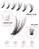 Picture of Jiocolor Lash Clusters Cat Eye Lashes Clusters Natural Eyelash Clusters Wispy Cluster Eyelash Extensions C Curl Individual Lashes 7 Pairs