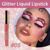 Picture of evpct 1Pcs Bronze Gold Matte to Glitter Liquid Lipstick Lip Set Kit, Long Lasting Matte Diamond Glitter Lipstick Waterproof, Colorful Sparkly Glossy Metallic Shimmer Sparkle Lip Gloss for Women 05#
