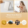 Picture of Kintion Rechargeable Pocket Mirror, Wheat Straw Material 1X/3X Magnification Portable Compact Mirror, Handheld Travel Mirror, Small Purse Mirrors for Women, Apricot