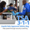 Picture of PACKISM TSA Approved Toiletry Bags - 2 Pack Clear Toiletry Bags Clear Travels Bags for toiletries, Clear Cosmetic Bags with Zipper Carry on Toiletry Bag Airport Airline Compliant Bag, Black
