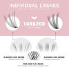Picture of FinyDreamy 10D+20D Lash Clusters 280pcs Individual Lashes 8-15mm Mix Lengths Volume Cluster Lashes C Curl 0.07mm Thickness eyelash Individual Cluster Lashes And Apply Under Your Lashes(10D+20D 8-15mm)
