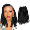 Picture of The BOHOBABE Crochet Passion Twist Hair Pretwisted 12 Inch Short Pre-looped Passion Twist Crochet Braiding Hair 8 Packs(2#)