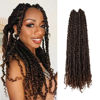 Picture of The BOHOBABE Pre-twisted Passion Twist Crochet Hair 24 Inch Pre-looped Long Crochet Passion Twist Braiding Hair 8 Packs Soft Bohemian Twists (T30)