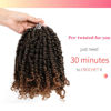 Picture of The BOHOBABE Pre-twisted Passion Twist Crochet Hair 10 Inch Short Pre-looped Crochet Passion Twist Braiding Hair 2 Packs (T30)