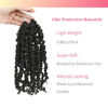Picture of The BOHOBABE Pre-twisted Passion Twist Crochet Hair 6 Inch Short Pre-looped Crochet Passion Twist Braiding Hair 8 Packs (1#) 1#(Jet Black)