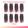 Picture of The BOHOBABE Pre-twisted Passion Twist Crochet Hair 8 Inch Short Pre-looped Crochet Passion Twist Braiding Hair 8 Packs (T118)