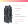 Picture of The BOHOBABE Pre-twisted Passion Twist Crochet Hair 6 Inch Short Pre-looped Crochet Passion Twist Braiding Hair 8 Packs (2#) 2#(Off Black)